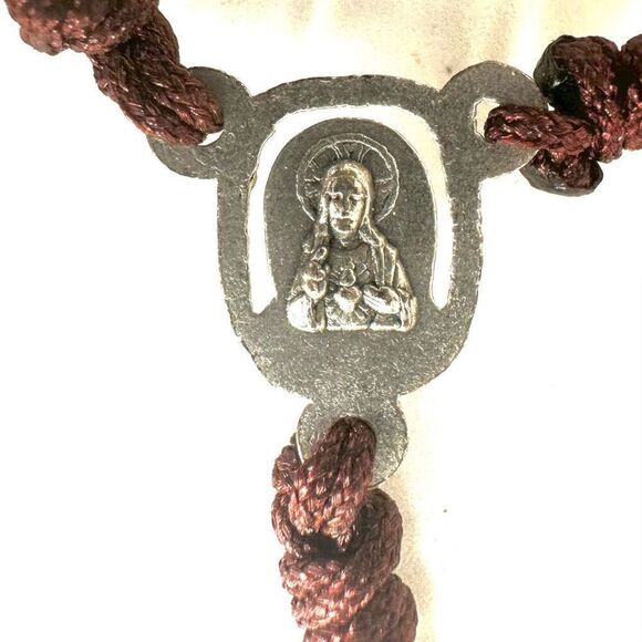 Car mirror wooden alpha omega vintage cross rosary - Picture 6 of 9